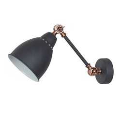 Nástěnná lampa Sonny grafit kovová krátké rameno Italux MB-HN5010-1-B