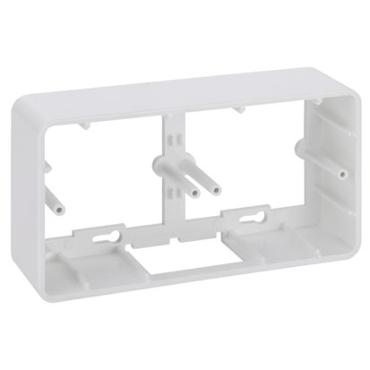 Krabice nástěnná dvojnásobný do suportu a rámečku KR445/…; čistá bílá Kontakt Simon Connect