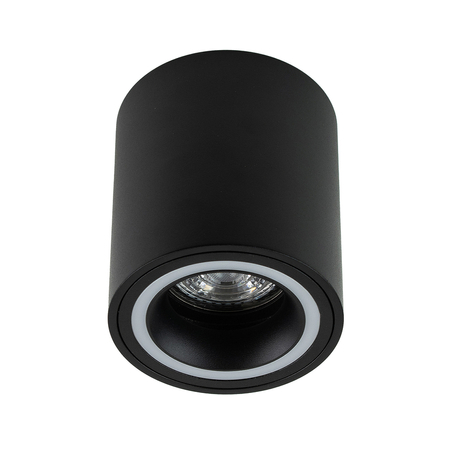 Stropní bodové svítidlo HALIS OV Black GU10 s kruhovým černým, bílým prstencem EDO777331 Edo Solutions